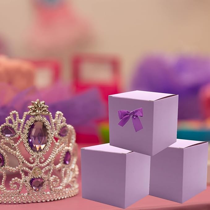 25 Pcs Purple Paper Gift Boxes, Small Candy Treat Boxes Bulk, Birthday Gifts - Image 4