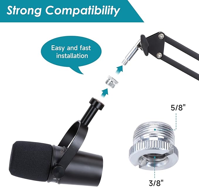 YOUSHARES MV7 Wall Mount Boom Arm Stand - Image 7