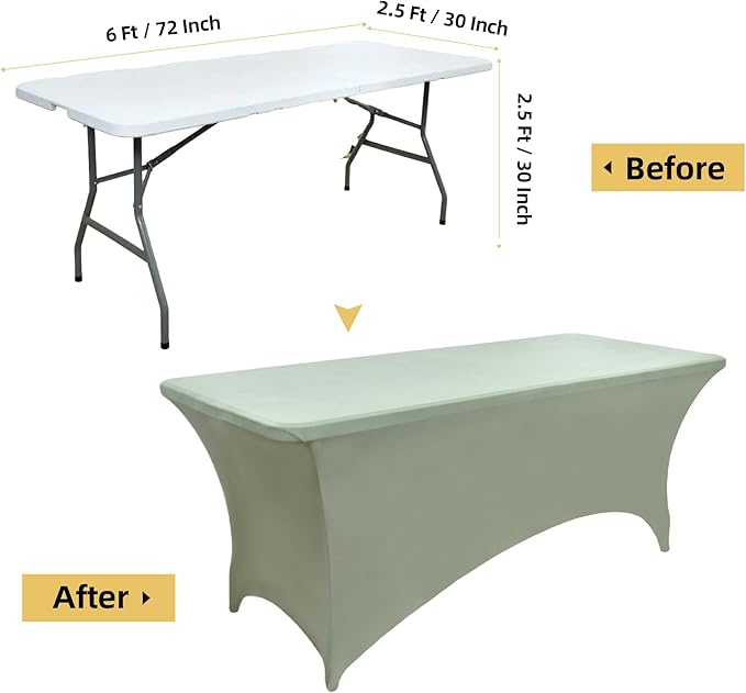 121 2-Pack 6ft Spandex Table Covers - Image 7