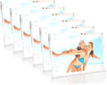 HELPLEX Picture Frames, 6 Pack 6x8 inch Acrylic Picture Frame Clear 6 x 8 Photo by HELPLEX