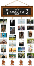 Hanging Photo Display Wall Decor, Picture Frames Collage Felt Letter Board by CJIAWYS