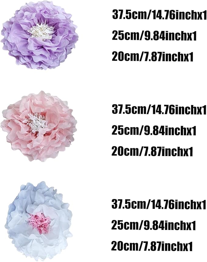 Dreamy Paper Flower Pom Poms Wall Decorations - Image 2