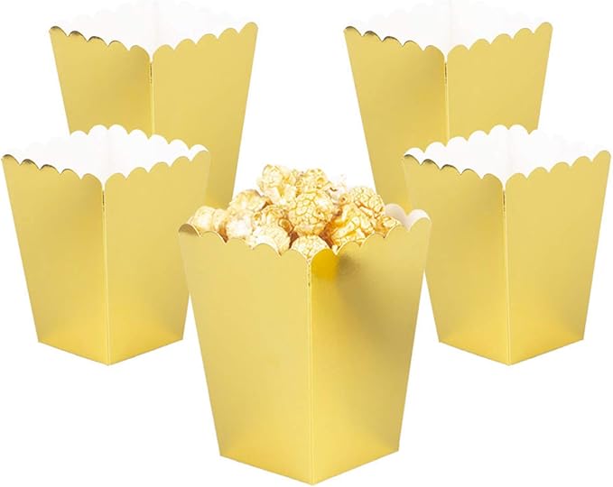 YESON Gold Popcorn Boxes Mini Paper Popcorn Box by YESON