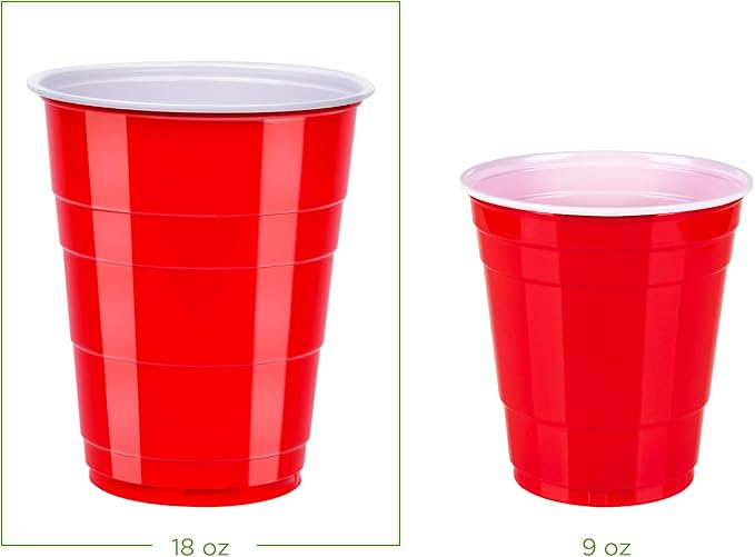 Amazon Basics Disposable Plastic Party Cups - Image 3