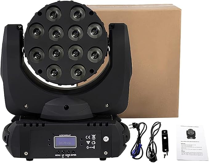 SHEHDS Moving Head Light Beam Wash LED 12x12W RGBW 4in1 DJ Lights Lighting - Image 7