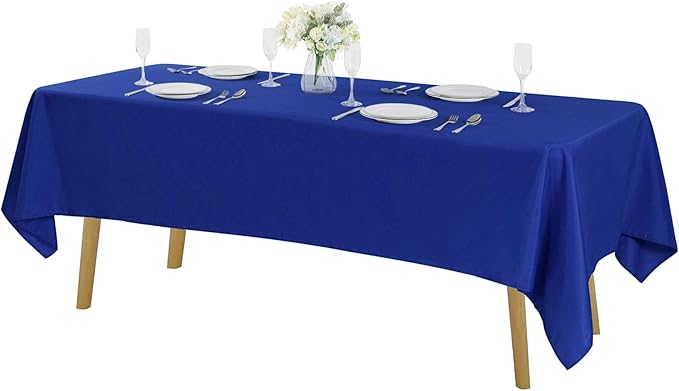 Rectangle Tablecloth 60x102 inch Washable Polyester Fabric Table Cloth by Cupuamon