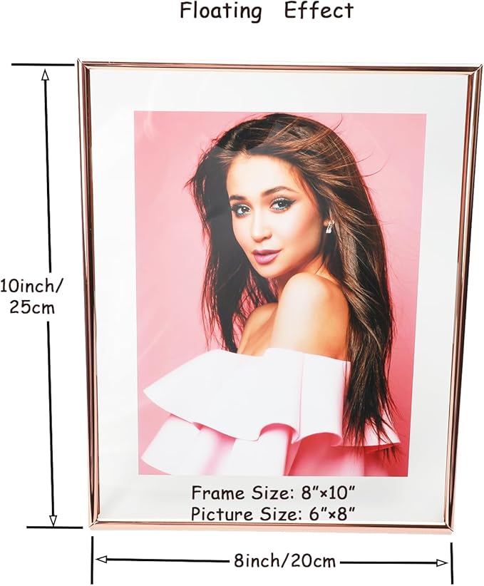 Heart Frame, Rose Gold Floating Frame - Image 2