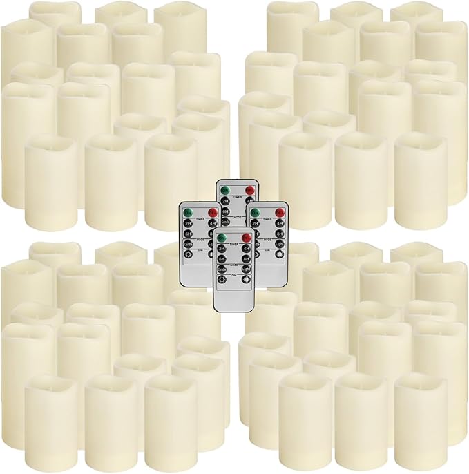 Set of 72 Flameless Led Battery Opeated Waterproof Outdoor Indoor Candles - Image 2