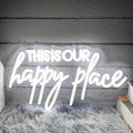 This Is Our Happy Place Neon Sign, Custom Bedroom LED Neon Light Home Bedroom by BELISAMA