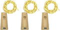 Wine Bottle Lights with Cork, Battery Operated 20 LED Cork Shape Silver Wire by LoveNite