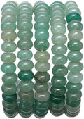 Natural Green Aventurine Jade Stone Rondelle 5x8mm Loose Semi Gemstone Beads by Beadia