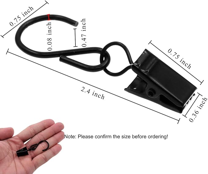 Coideal Curtain Clips Gutter Hooks, Indoor and Outdoor - Image 5