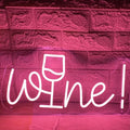 Wine Neon Sign Wine Cup Led Light Wedding Sign Home Party Bar Decor Shop Logo by BELISAMA