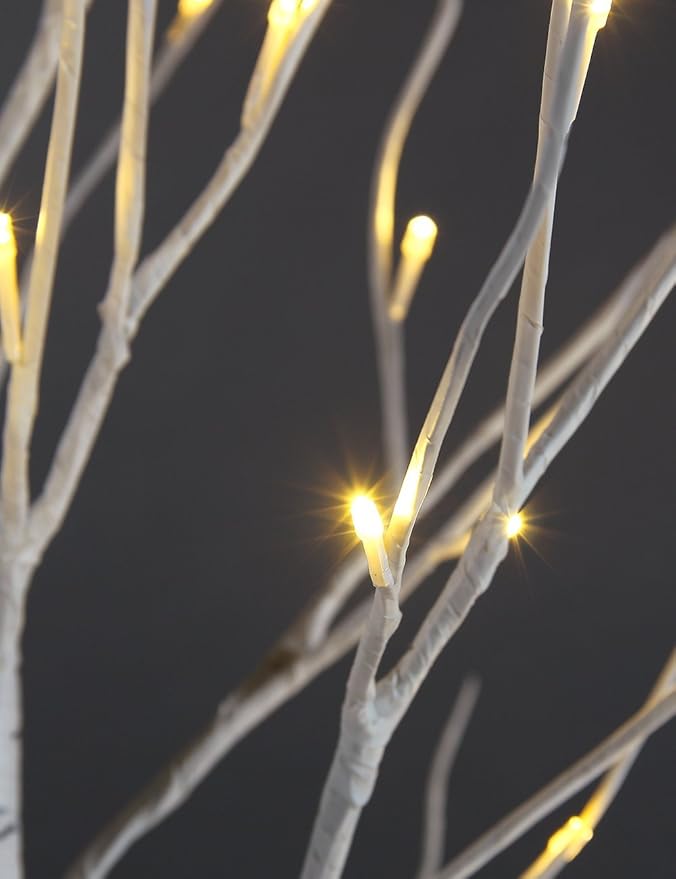 LIGHTSHARE 8 Feet 132L LED Birch Tree Lights, Warm White, - Image 8