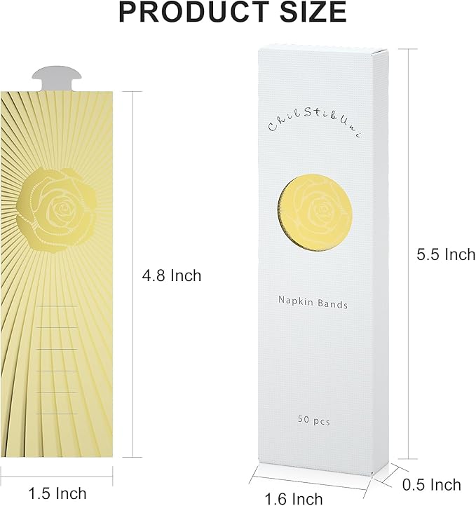 Polymer Material Reusable Napkin Band, Glue-Free Tear-Proof Water Resistant - Image 7