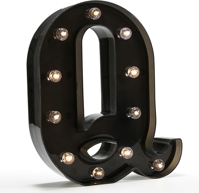 OYCBUZO Light Up Black Alphabet Marquee Letters Sign LED Marquee Number Lights by OYCBUZO