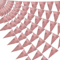 20M/65FT Rose Gold Triangle Pennant Banner Flag Metallic Fabric Bunting Garland by raqieden
