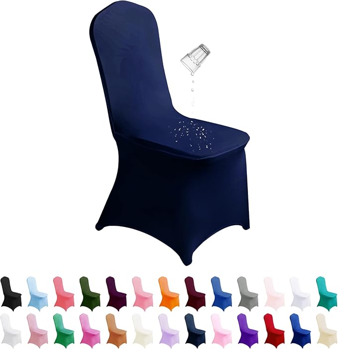 SUPERO Waterproof Spandex Chair Cover 25PCS, Stretch Dining Chair Covers by SuperO