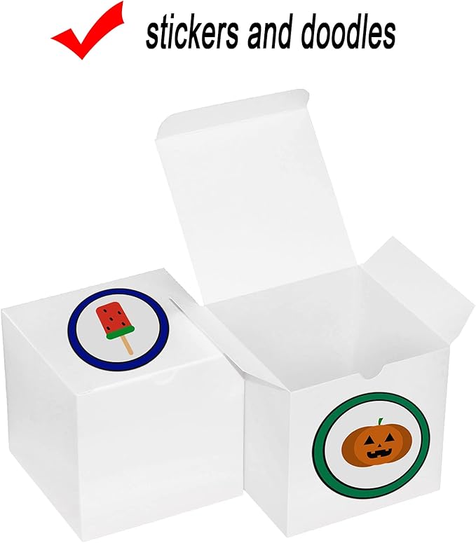 Xxcxpark 48 PCS White Gift Boxes 4x4x4 inches, Decorative Party Favor Gift - Image 6