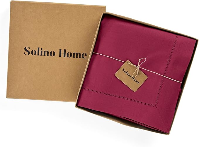 Solino Home Linen Beet Tablecloth 60 x 132 Inch - Image 5