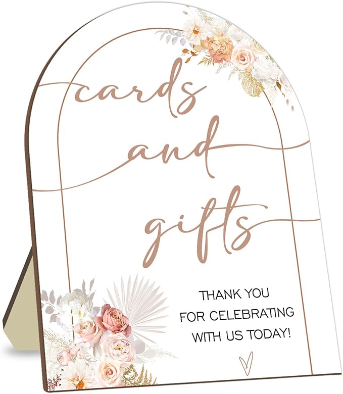 Floral Decor Cards and Gift Sign, Thank You by CelebrateEveryMoment