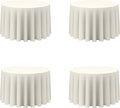 BRILLMAX 4 Pack Ivory Round Tablecloths 108 Inch by BRILLMAX