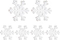 Snowflake Decorations Christmas Decor 6Pcs Winter White Wooden Snowflakes by Unknown