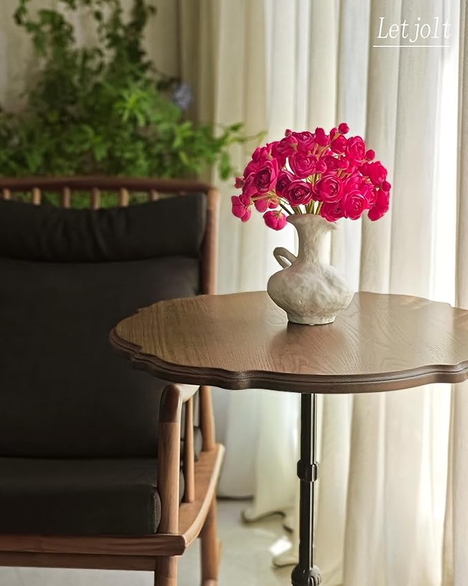 Letjolt Ranunculus Artificial Flower ROSEO Pink Silk Flowers Faux DIY Bouquet - Image 4