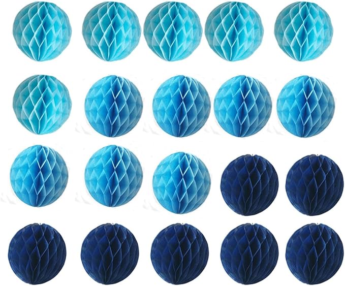 20pcs Honeycomb Flower Balls Party Honeycomb Balls Decoration Paper Flower - Image 2