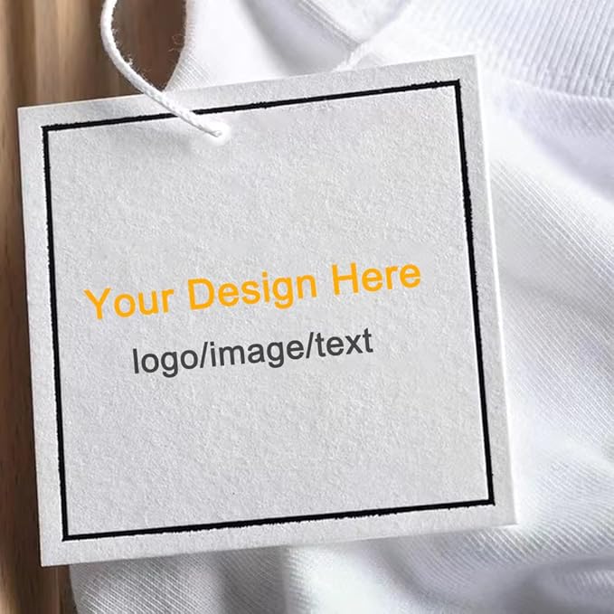 500 Pcs Custom Hang Tags, Personalized Your Logo Photo and Text Design Price - Image 5