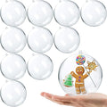 Jishi 10pk Clear Plastic Christmas Ornaments by Jishi