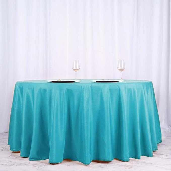 Efavormart Round Tablecloth, 120 Inch Stain & Wrinkle Resistant Washable Table - Image 2