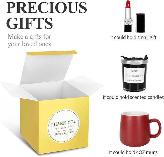 COTOPHER Small Gift Boxes 100 Pack 4x4x4 inches Pink Gift Boxes - Image 2