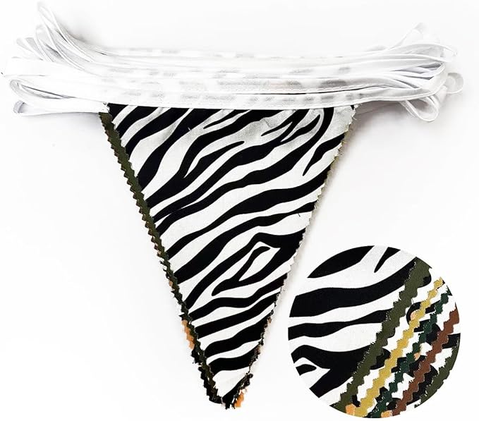 32Ft Jungle Safari Party Decorations Sage Green Brown Wild Animal Leopard Zebra - Image 2