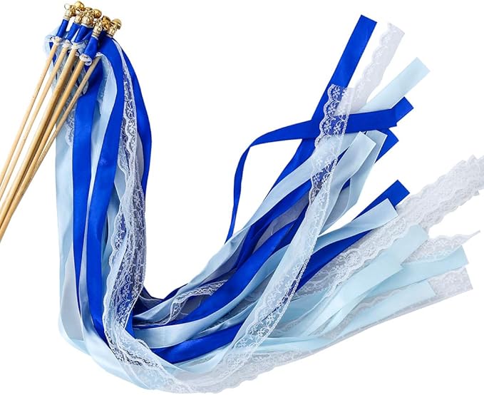 30pcs Lace Ribbon Stick Wands Christmas Birthday Party Streamers Wands Fairy - Image 3
