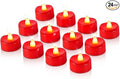 Raycare Red LED Tea Lights Battery Operated, 200+Hour Flickering Votive Candles by Raycare