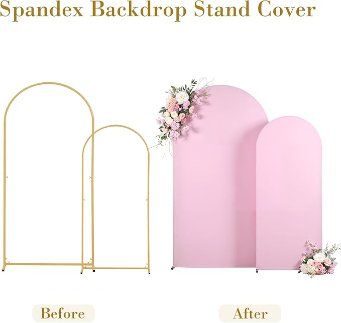 7.2FT 6FT Arch Backdrop Cover for Wedding, Birthday Party Decor, Chiara - Image 5