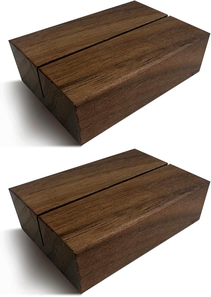 UNIQOOO 12 Pack 2" Rustic Walnut Wood Stands - Image 8