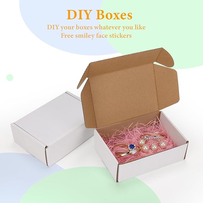MEBRUDY 6x4x2 Inches Shipping Boxes Pack of 50, Small Corrugated Cardboard Box - Image 7