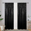 Eternal Beauty Sequin Backdrop Curtains, 2x8 Ft-2 Panels Black Back Drop by EternalBeauty