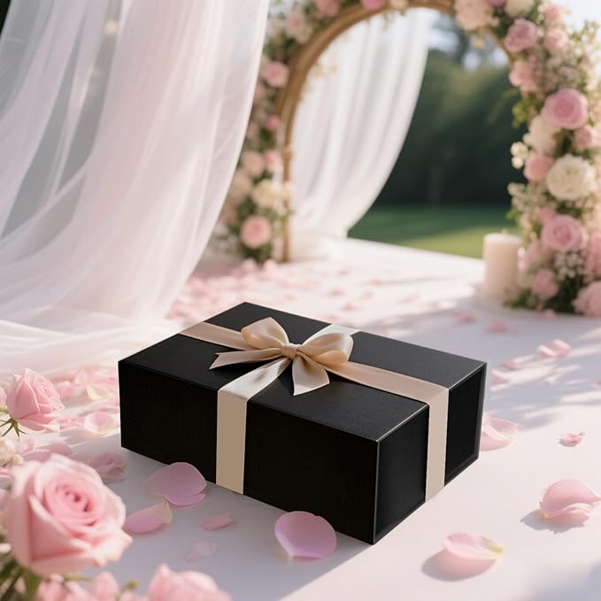 Large Black Gift Box, 13.75"x9"x4.5", Gift Boxes - Image 6