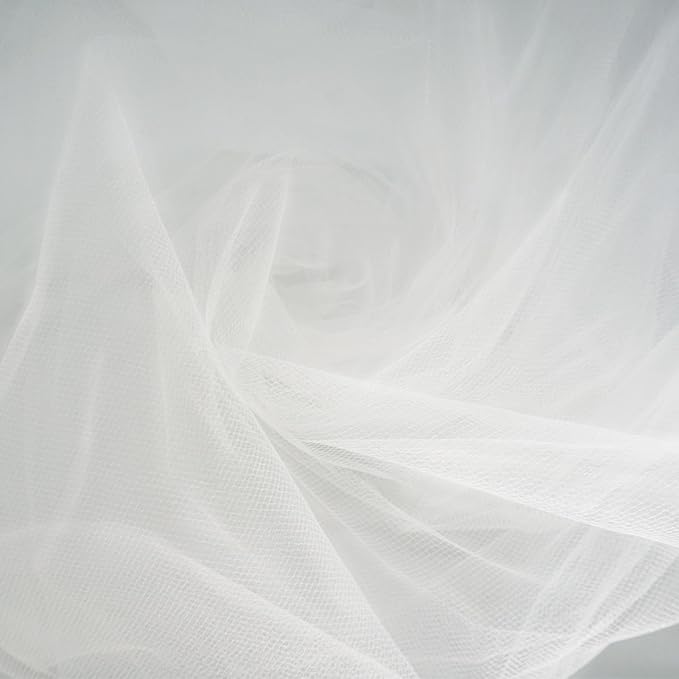 White Tulle Fabric 108" x 25 Yards by IONTACH