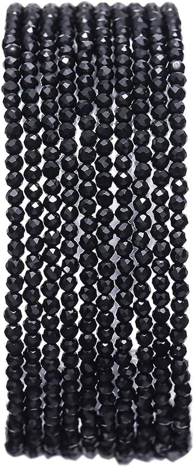 Faceted Natural Flint Stone Round Loose Semi Gemstone Beads by Beadia