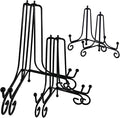 6PCS 3 Size Black Iron Plate Stands by HENABLE