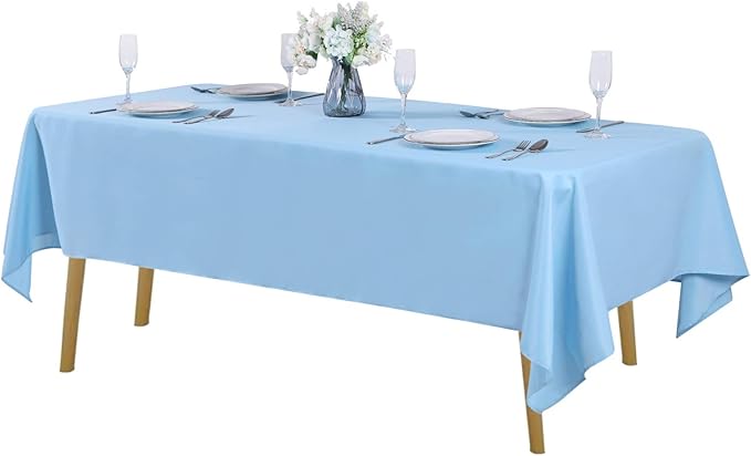 Rectangle Tablecloth 60x102 inch Washable Polyester Fabric Table Cloth by Cupuamon