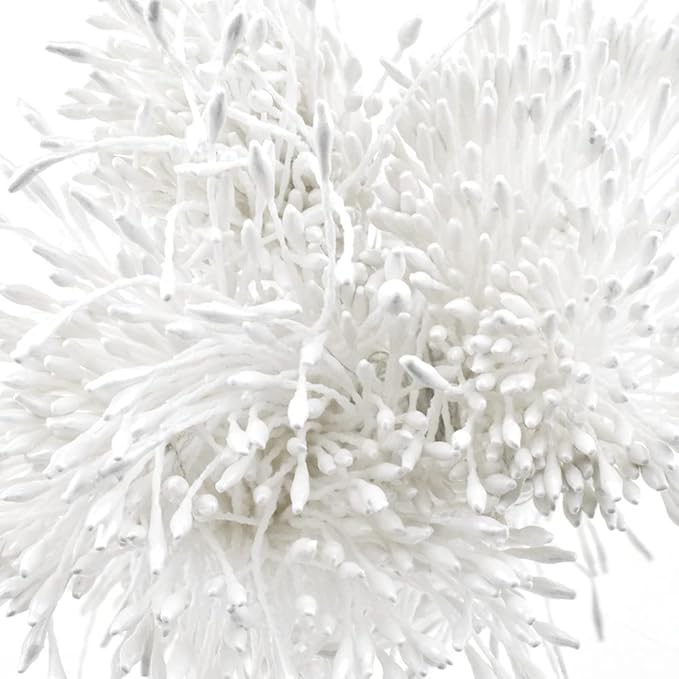 HAHIYO 1000Pcs 1mm White Pearl Double Head Flower Pistil - Image 5