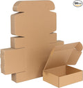 Qilery 100 Pcs Shipping Boxes Cardboard Gift Corrugated Cardboard Brown Boxes by Qilery