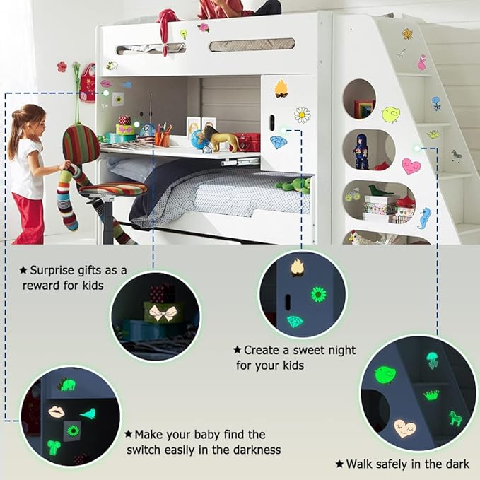 QTL Glow in The Dark Stickers for Wall Stickers for Kids Glow in Dark Stickers - Image 4