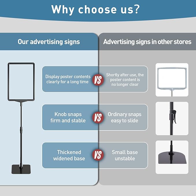 Sign Holder Stand 8.5 x 11, Sign Stand - Image 4