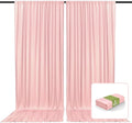 2 Panels Light Pink Backdrop Curtain, 10 x 7 Feet Background Curtains by Zankubom